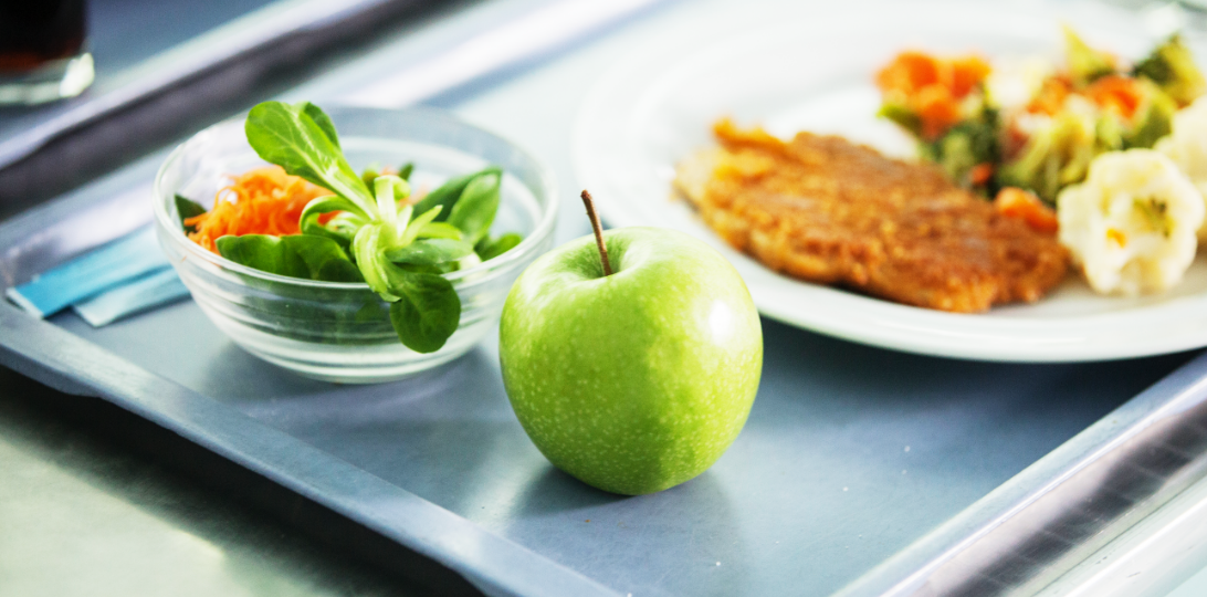 Gold Star: Healthy meal and snack on a lunch tray